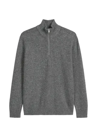 Marc OPolo Casual - Troyer regular Graphic Grey Melange - Gr. - L