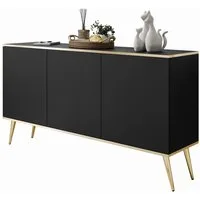 Lookway Kommode OXFORD K160 Die dreitürige Sideboards auf goldenen Füßen