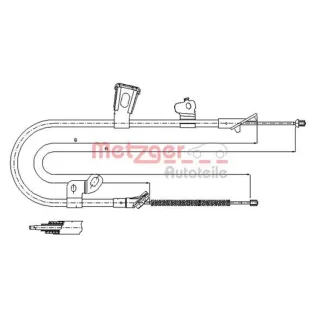 Metzger Handbremsseil hinten links Toyota Yaris Verso P2