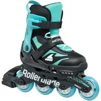 ROLLERBLADE Inlineskates Microblade (Rollen: 72mm/80A, Kugellager: SG3) schwarz/hellblau Kinder