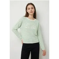 Vero Moda Strickpullover VMAPPLE LS O-NECK PULLOVER BOO mit trendigem "Sunshine" Schriftzug