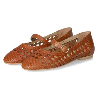 Bullboxer Spangenballerinas  Braun - Gr. 36 -  Echt Leder