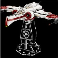 Lieblingsmensch Standfuß Acryl Display Stand kompatibel zu LEGO 75402 ARC-170 Starfighter (5mm Halterung, Hochwertiger Präsentationsständer, Schwebender Effekt, Display Stand), Drehbar & Neigbar, Nur Ständer kein Modell