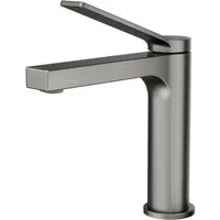 EMKE Waschtischarmatur Badezimmer Mischbatterien Einhebel Wasserhahn für Aufsatzbecken Kupfer (Mischbatterie) Höhe 12,5 cm, mit heißes und kaltes Wasser, chrom/Schwarz/Rose Gold/Weiß