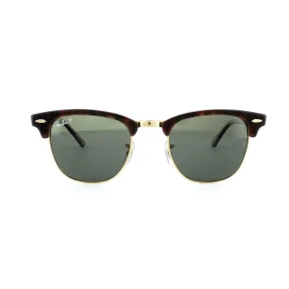 Ray-Ban Runde Herren Sonnenbrille Rot Havana Grün Polariert