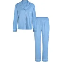 By Louise Schlafanzug Damen Pyjama geknöpft (2 tlg) Klassisches Design