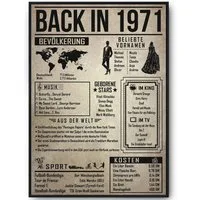 Tigerlino Poster Geschenk Männer Frauen, Geburtstag Rückblick Zeitreise Geschenkidee, 55. Geburtstag Jahrgang 1971, Bild