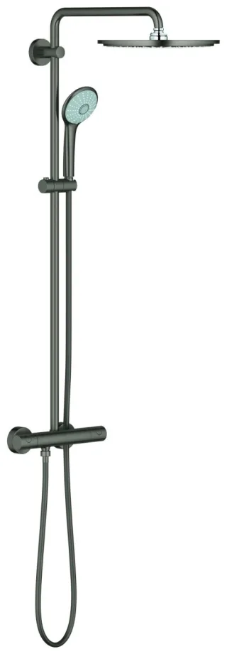 GROHE Duschsystem Euphoria 310 26075 mit THM hard graphite gebürstet, 26075AL0 26075AL0