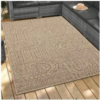 Carpetia Outdoorteppich In- & Outdoorteppich Jute-Look, rechteckig, Höhe: 5 mm, robuste Struktur wetterfest & pflegeleicht