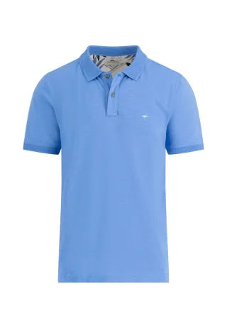 FYNCH-HATTON - Polo, slub crystal blue - Gr. - M