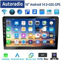 ESSGOO 9/10 Zoll Doppel 2 DIN Android 14 Wireless Carplay Android Auto Autoradio (DAB+ (optional), FM, RDS, 4+64GB(optional), FM RDS Bluetooth EQ USB GPS Navi WIFI IPS Touchscreen Mirror Link SWC)