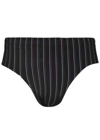BASEFIELD - He.-Badeslip black stripes - Gr. - 6