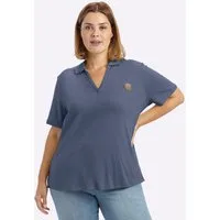 Sheego T-Shirt Poloshirt Kurzarm