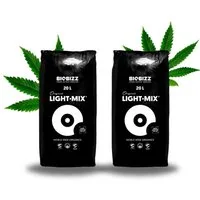 TronicXL Pflanzerde Light Mix Grow Erde für Cannabis Anzucht Blüte Lightmix Komplett Set, (2-St), Grower Zubehör, mit Perlite