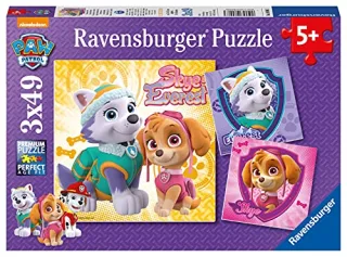 Ravensburger 08008 - Bezaubernde Hundemädchen: Paw Patrol (3x49 Teile)