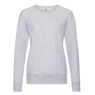 Fruit of the Loom - Pullover für Damen Raglanärmel (Grau meliert)