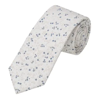 seidenfalter - Krawatte Flower 7,0-7,5cm h-beige - Gr. - OS