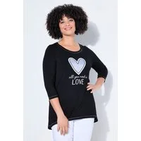 Angel of Style T-Shirt T-Shirt A-Linie Glitzersteinchen auf dem Herz