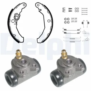 Delphi Bremsbacken vormontiert hinten Ford Fiesta 2