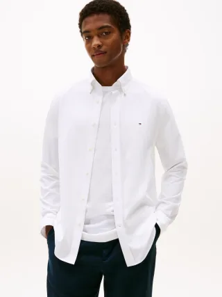 PERFORMANCE KNIT SOLID LS SHIRT optic white - Gr. - S