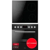 Amica Elektro-Herd-Set ACHE 9336 SM, mit Teleskopauszug nachrüstbar, Steam Clean, Komfortables Kochen und Backen mit klarer und einfacher Handhabung