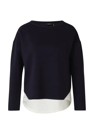s.Oliver BLACK LABEL - Sweatshirt blau/weiß - Gr. - 40