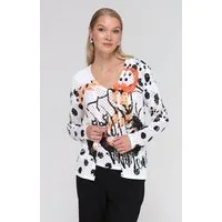 Passioni 2-in-1-Strickjacke Twinset mit abstraktem Print