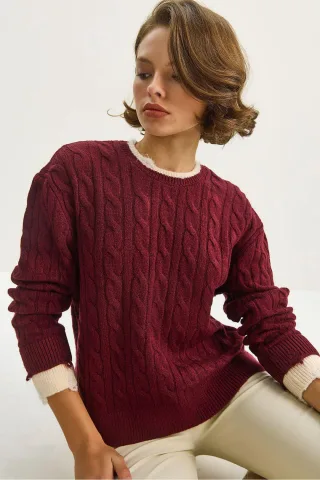 Haarglätter-Muster Pullover