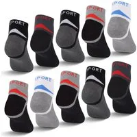 L&K Sneakersocken 92289 (10/12er-Pack) Herren Füßlinge aus Baumwolle in verschiendenen Motive