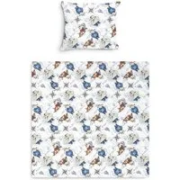 Amilian Babybettwäsche Kinderwagenset - 2tlg. Kinderbettwäsche - 80x80cm + 35x40cm, 100% Baumwolle, 2 teilig, Bettwäscheset für Kinderwagen, Wiege, Babybett - Baby Bettwäsche