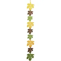 Rodermund Dekohänger Filzhänger Blätter 85 x 11,5 x 1 cm braun grün