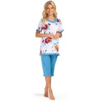 Consult-Tex Capri-Pyjama Damen Capri Bermuda Pyjama DF638cd (Spar-Set, 1 Set) hautsymphatische Baumwolle-Jersey
