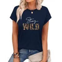 PYLIKE Carmenshirt Damen Elegant bequemes Kappenärmel mit Leopardenmuster Print-Shirt Modische Outfits Business Strand Urlaub Blusen Kleidung