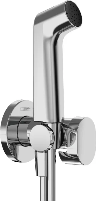 Hansgrohe Handbrause Bidette S f.Kaltwasser m. Schlauch 1250mm und Porter chrom, 29230000 29230000
