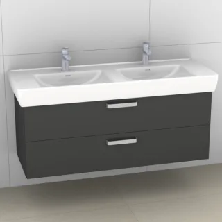 Artiqua 415 Waschtischunterschrank für Pro A 814967 Anthrazit Glanz, 415-WU2L-L30-7065-51 415-WU2L-L30-7065-51