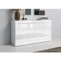 Home affaire Sideboard Basic Breite 160 cm, Kommode 3 Türen, Anrichte, Metallgriff, moderne Rahmenoptik, viel Stauraum, Farbauswahl