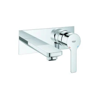 Grohe Lineare Waschtischarmatur 19409001 chrom, 2-Loch-Wandarmatur, 149mm Ausladung