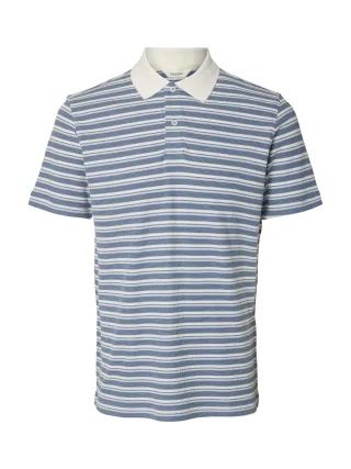 SELECTED MEN - SLHBLAZE SS POLO Egret - Gr. - L