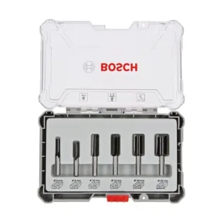 Bosch Professional 6tlg. Nutfräser Set (für Holz für Oberfräsen mit 6 mm Schaft) 2607017465