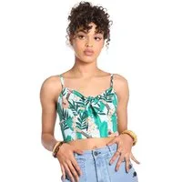 Hell Bunny Crop-Top Ululani Retro Vintage Tiki Blumen Hawaii Träger Top