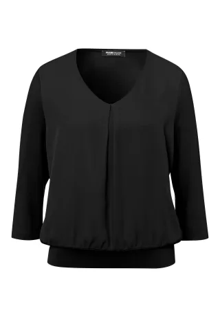 FRANK WALDER - Blusenshirt NOS mit Bequemlichkeitsfaktor schwarz - Gr. - 42