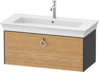 Duravit White Tulip Waschtischunterbau wandhängend Natur Eiche & Graphit Matt & Hochglanz 984x458x41 WT42520H5H10010