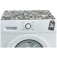 Tabletop Antirutschmatte Waschmaschinen-Auflagen 2er Stein-Optik rutschfest, waschbar, 2-St., Textil-Finish Gummi-Matte als Trockner Waschmaschinen-Unterlage