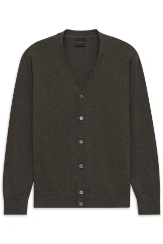 bugatti - Herren Strickjacke braun - Gr. - M