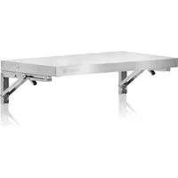 Mahlzeit Wandregal Edelstahl Wandregal, 60 x 30 cm, Küchenregal, Klappbar, Silber