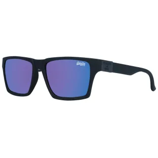 Lunettes de soleil polarisÃ©es Superdry Disruptive SDS 127P noir caoutchoutÃ© bleu dÃ©gradÃ©