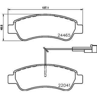 Hella Bremsbel?ge hinten Citroen Fiat Opel Peugeot 8DB355021-901
