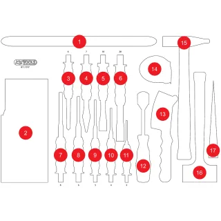KS Tools Leere Schaumstoffeinlage zu 811.1017 - 811.1017-97