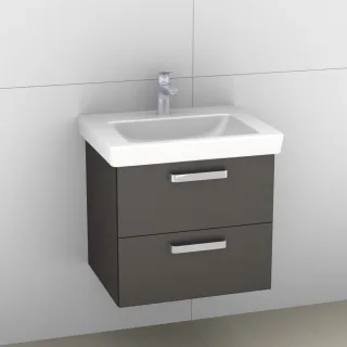 Artiqua 414 Waschtischunterschrank für Subway 2.0 7113F1 Stahlgrau Metallic, 414-WU2L-V63-7141-88 414-WU2L-V63-7141-88