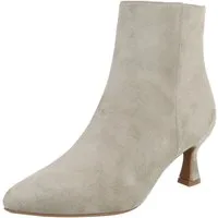 Ital-Design Stylische Damen-Stiefeletten mit Stickdetails für Alltag Stiefelette (91409455) Pfennig-/Stilettoabsatz Stiefeletten in Hellgrün